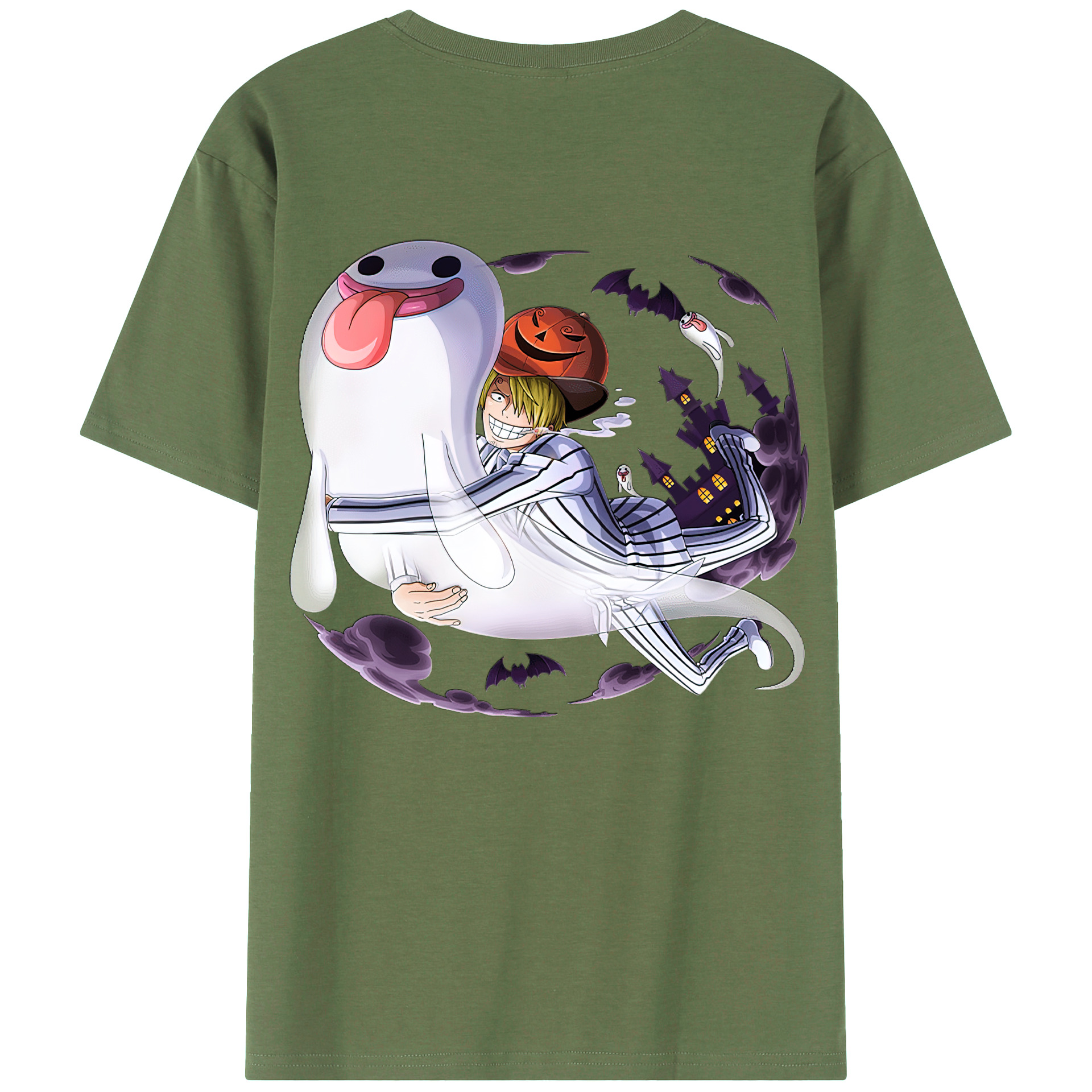 （画像用） ワンピース サンジ ONE PIECE Sanji 綿100％ メンズ半袖Tシャツ（バックプリント） 通気性